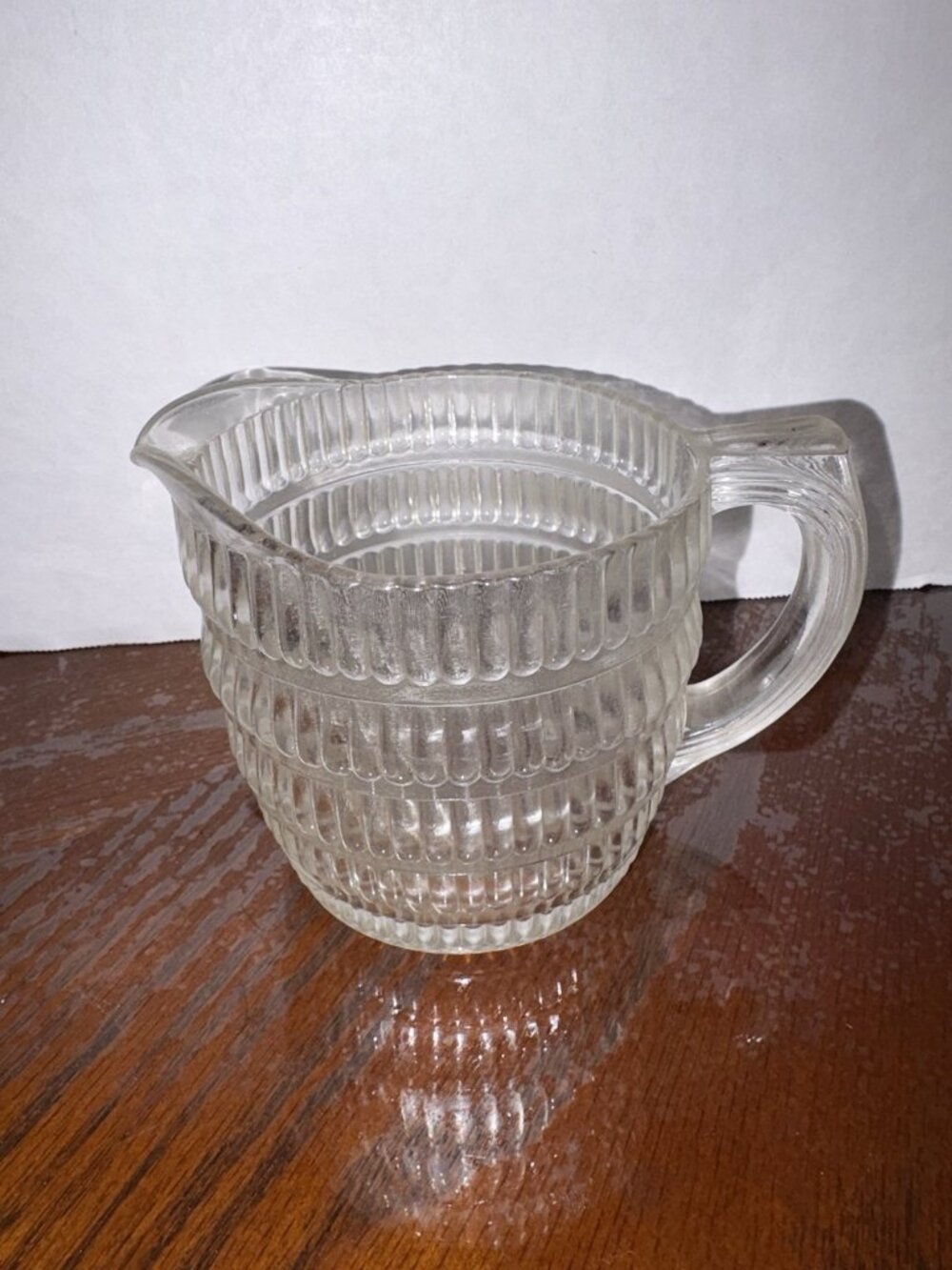 Vintage 1940s Hazel Atlas Glass Beehive Creamer Milk Service